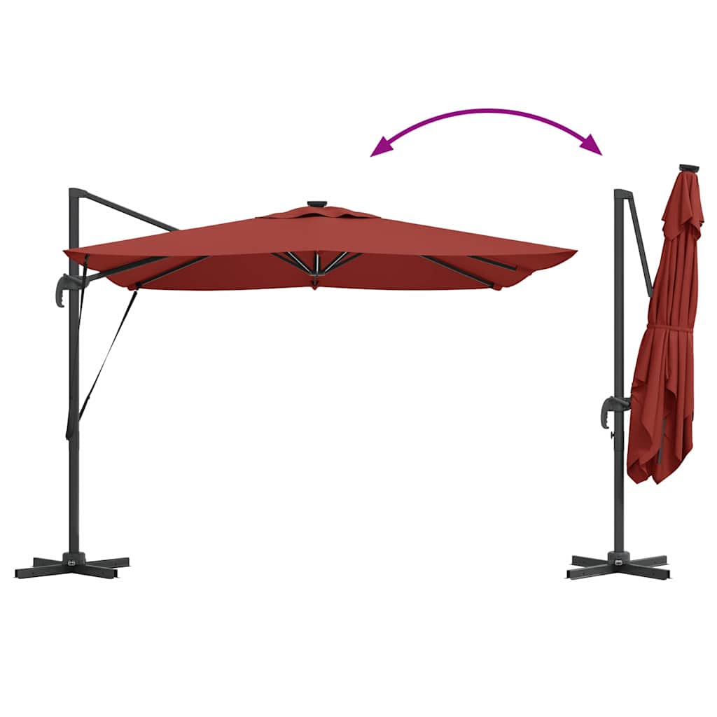 Suncobran Terakota 286 x 284 x 270 cm Aluminij i poliester