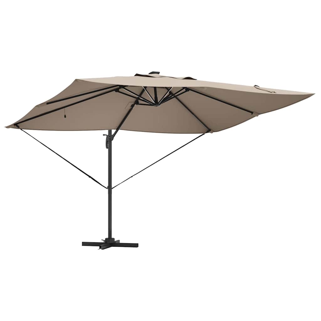 Suncobran Sivo-smeđa 352 x 251 x 265 cm Poliester i aluminij