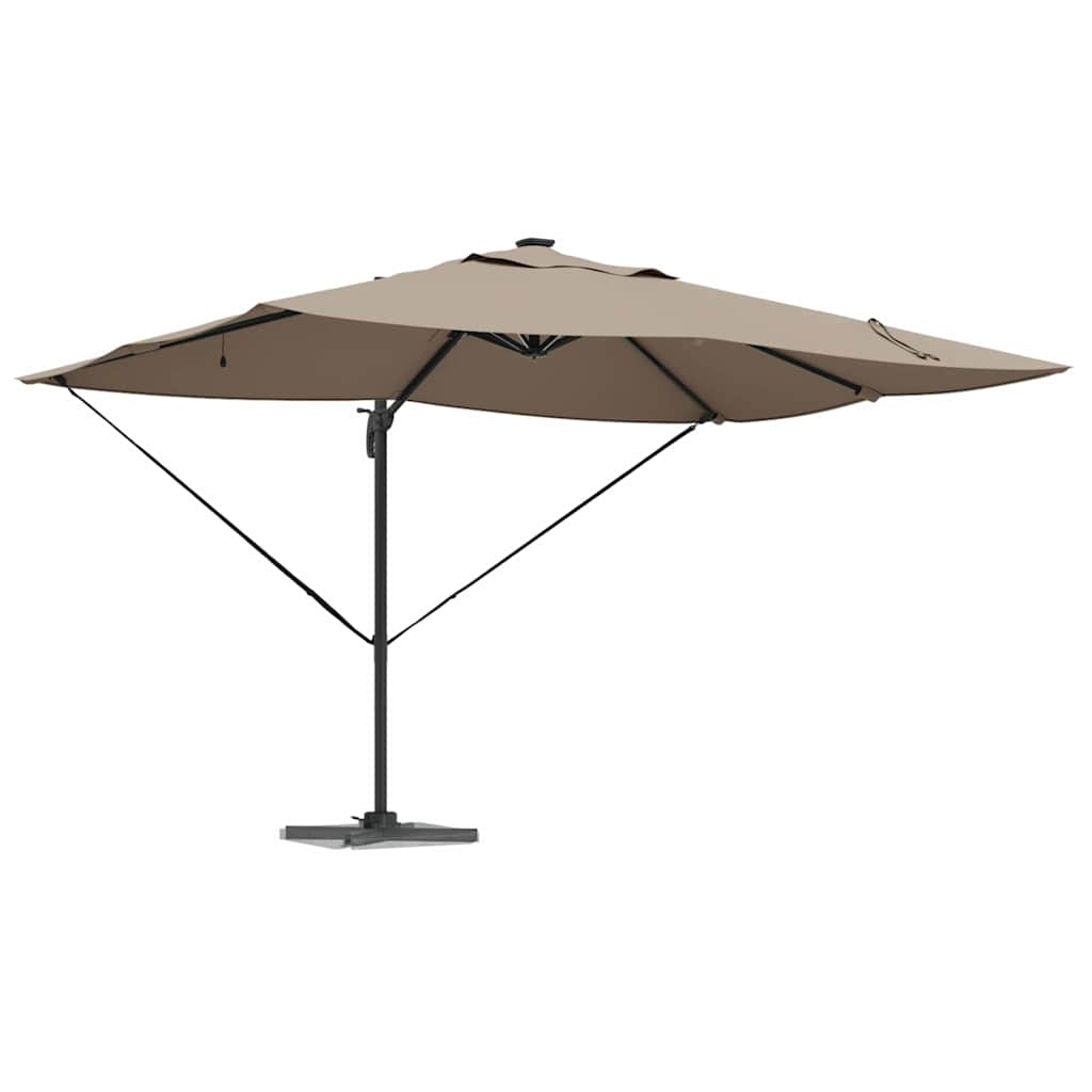 Suncobran Sivo-smeđa 352 x 251 x 265 cm Poliester i aluminij
