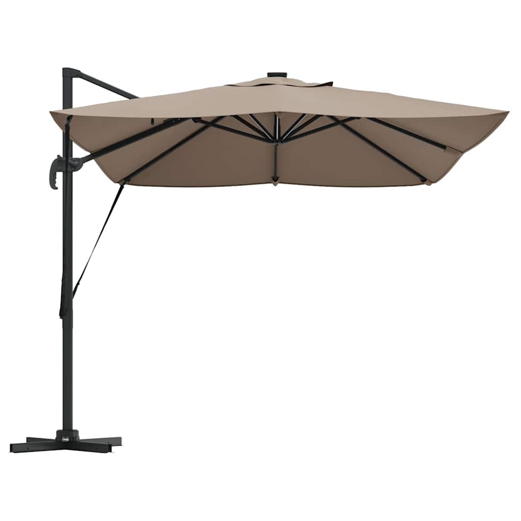 Suncobran Sivo-smeđa 352 x 251 x 265 cm Poliester i aluminij
