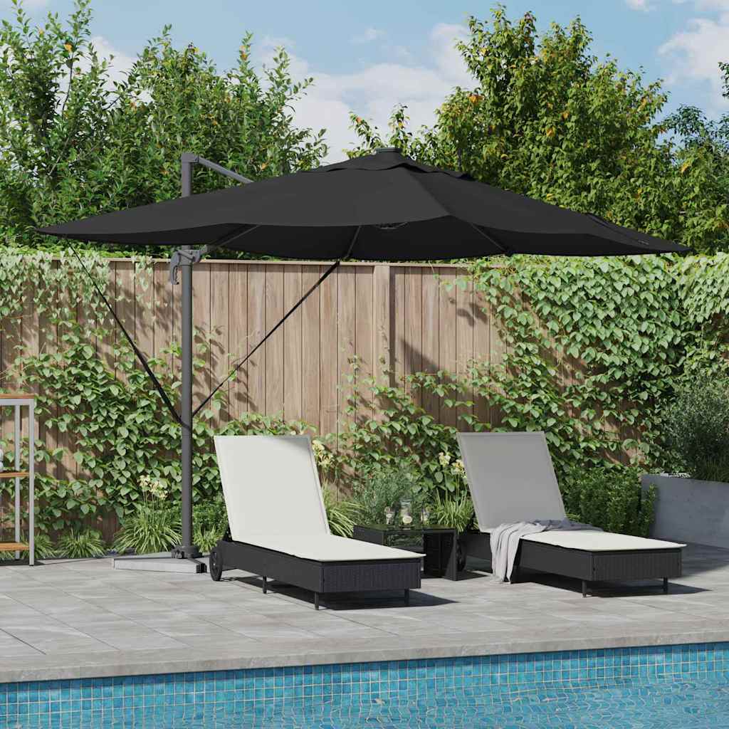Suncobran Crna 352 x 251 x 265 cm Poliester i aluminij