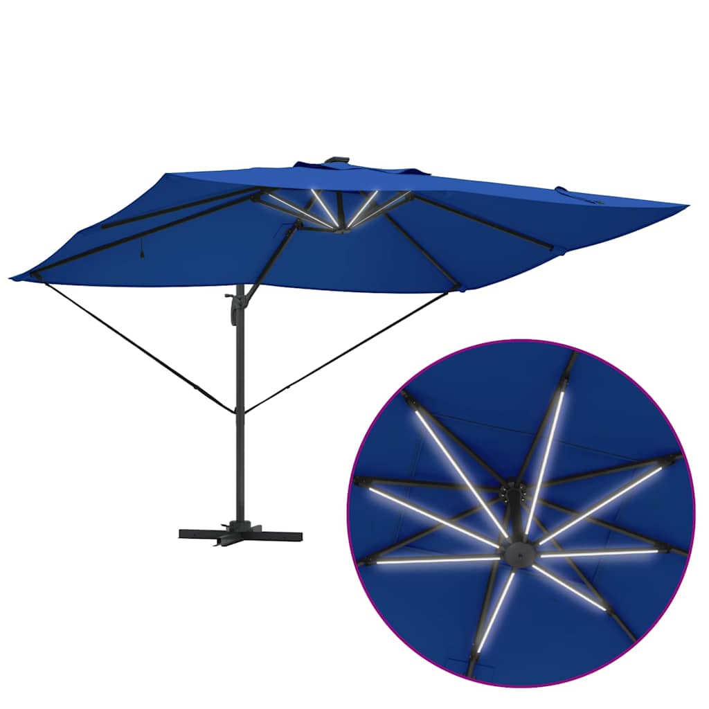 Suncobran Azurnoplava 352 x 251 x 265 cm Poliester i aluminij