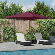Suncobran S LED lampica Bordeaux Crvena 352 x 251 x 265 cm