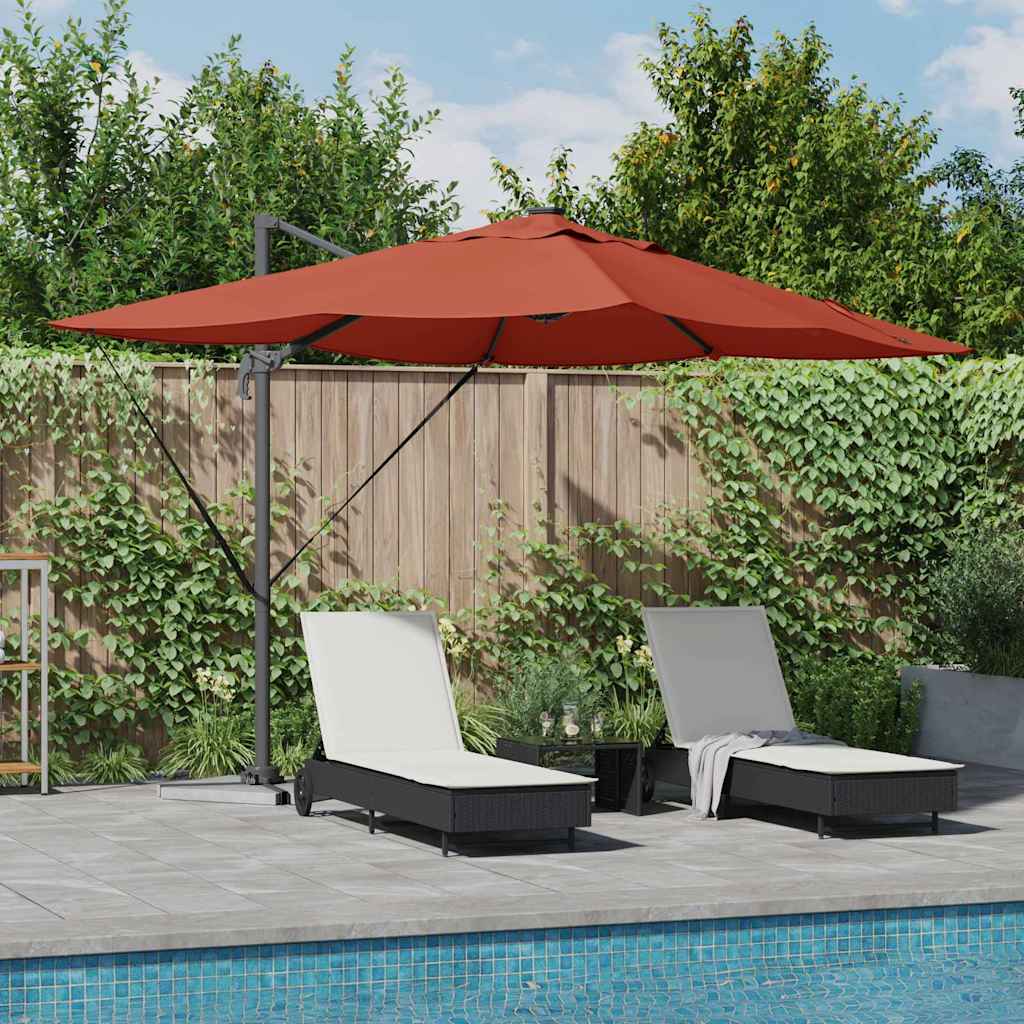 Suncobran Terakota 352 x 251 x 265 cm Poliester i aluminij