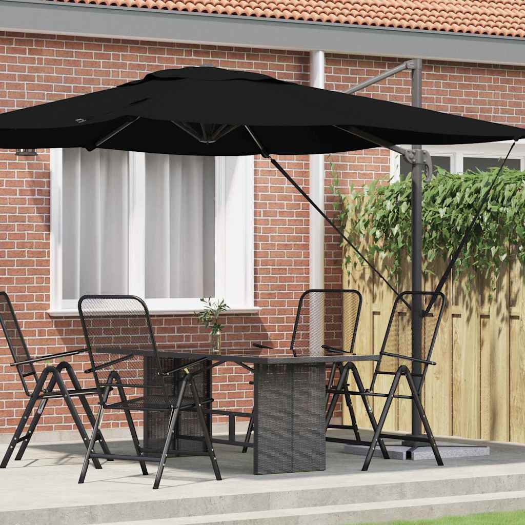Roma Suncobran Crna 286 x 284 x 265 cm Aluminij i poliester
