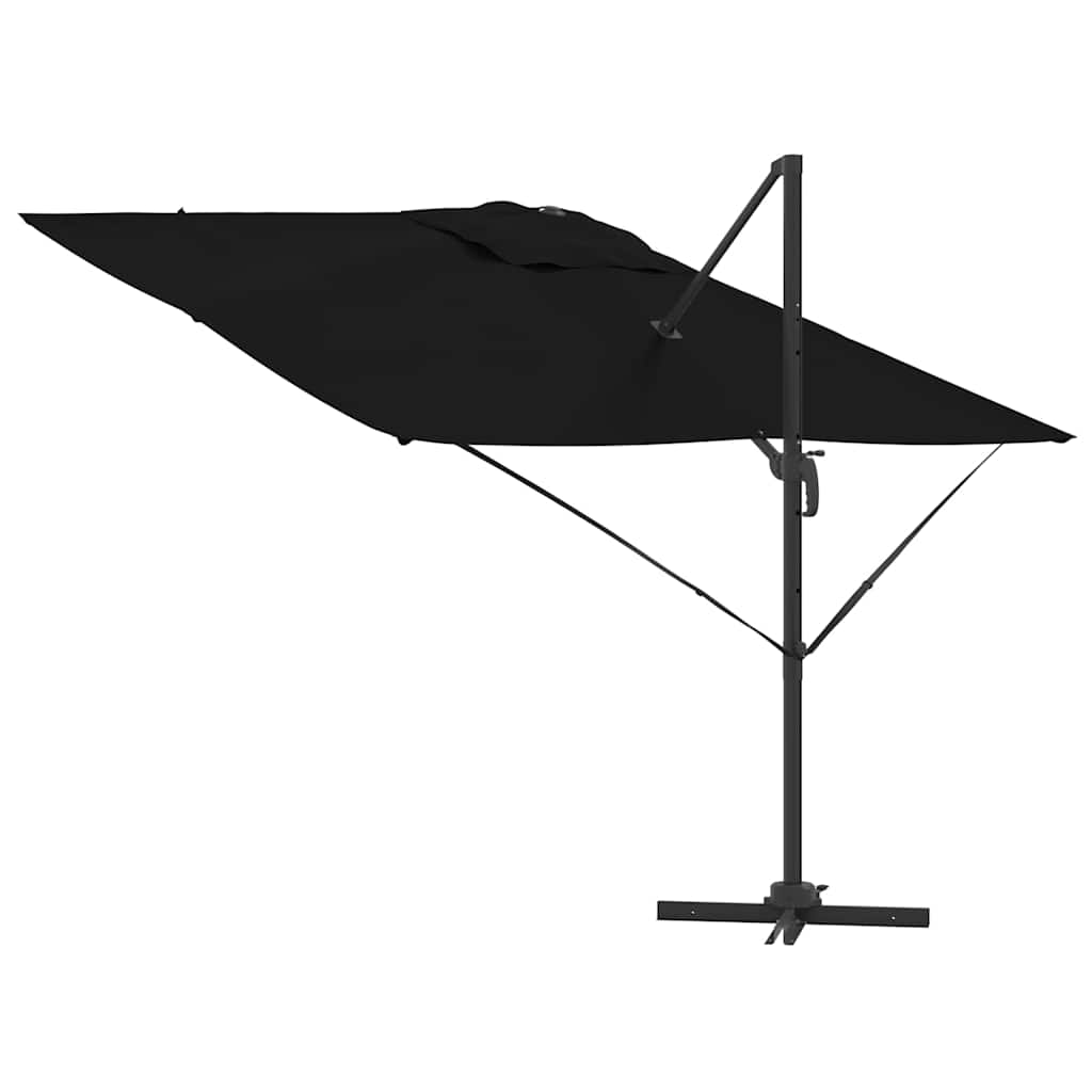 Roma Suncobran Crna 286 x 284 x 265 cm Aluminij i poliester