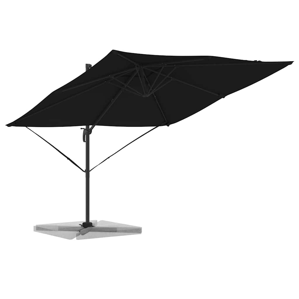 Roma Suncobran Crna 286 x 284 x 265 cm Aluminij i poliester