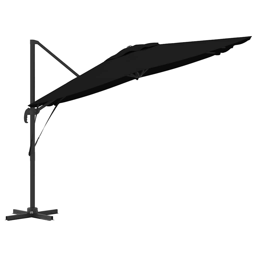 Roma Suncobran Crna 286 x 284 x 265 cm Aluminij i poliester