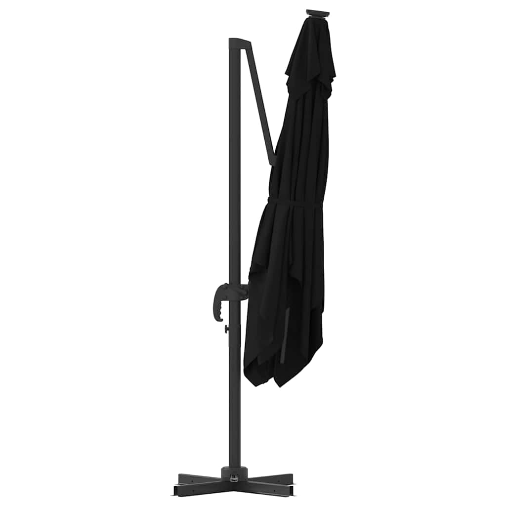 Roma Suncobran Crna 286 x 284 x 265 cm Aluminij i poliester