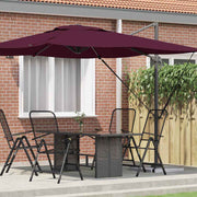 Roma Suncobran Crvena 286 x 284 x 265 cm Aluminij i poliester