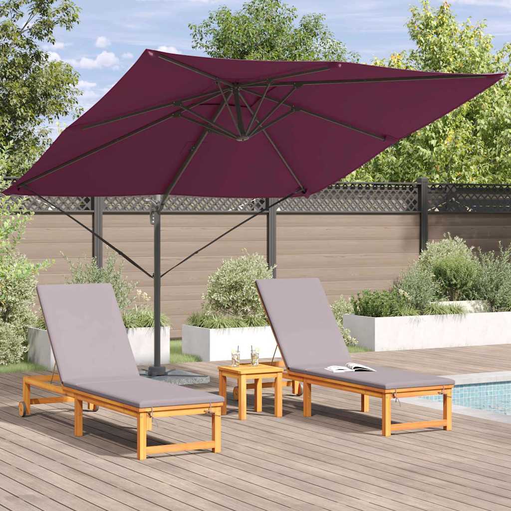 Roma Suncobran Crvena 286 x 284 x 265 cm Aluminij i poliester