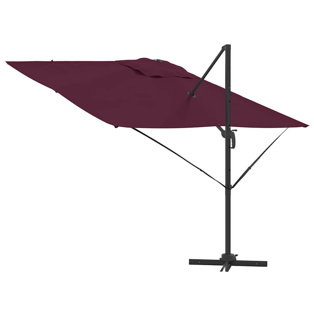 Roma Suncobran Crvena 286 x 284 x 265 cm Aluminij i poliester