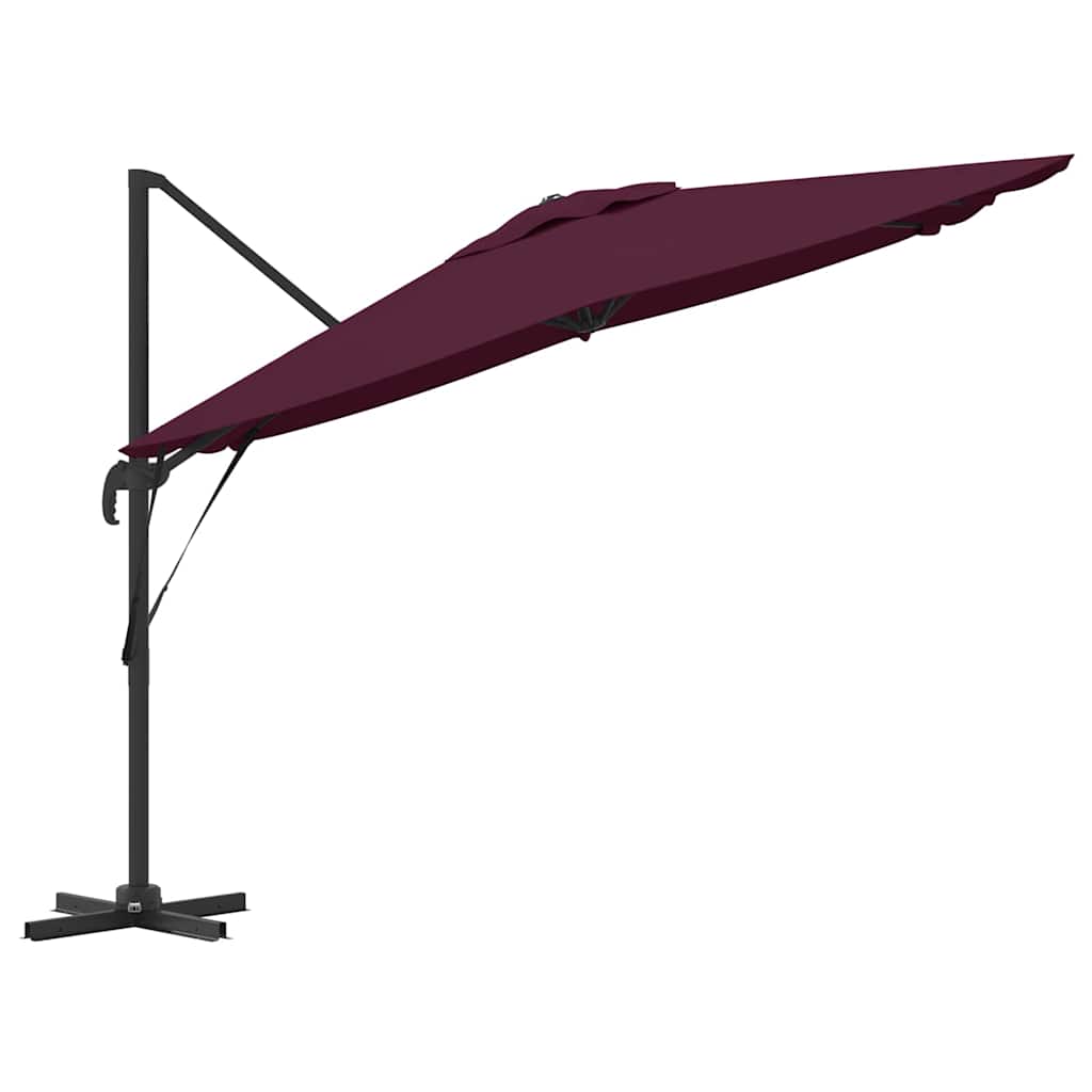 Roma Suncobran Crvena 286 x 284 x 265 cm Aluminij i poliester