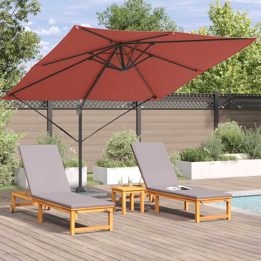 Roma Suncobran Crvena 286 x 284 x 265 cm Aluminij i poliester
