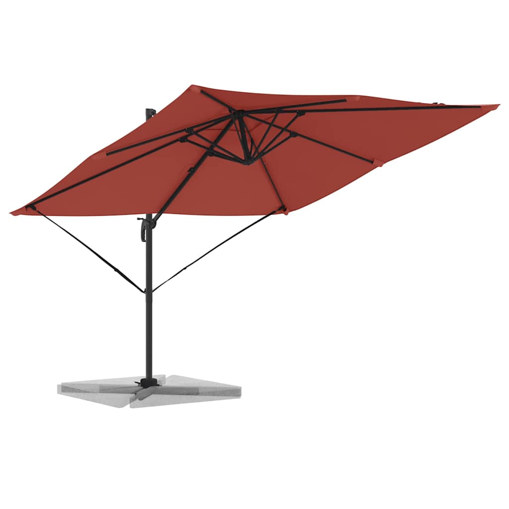 Roma Suncobran Crvena 286 x 284 x 265 cm Aluminij i poliester