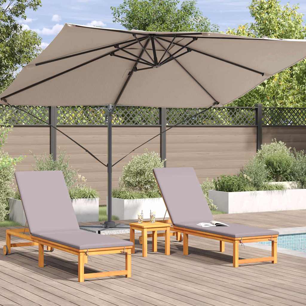 Suncobran Sivo-smeđa 351 x 250 x 260 cm Poliester i aluminij