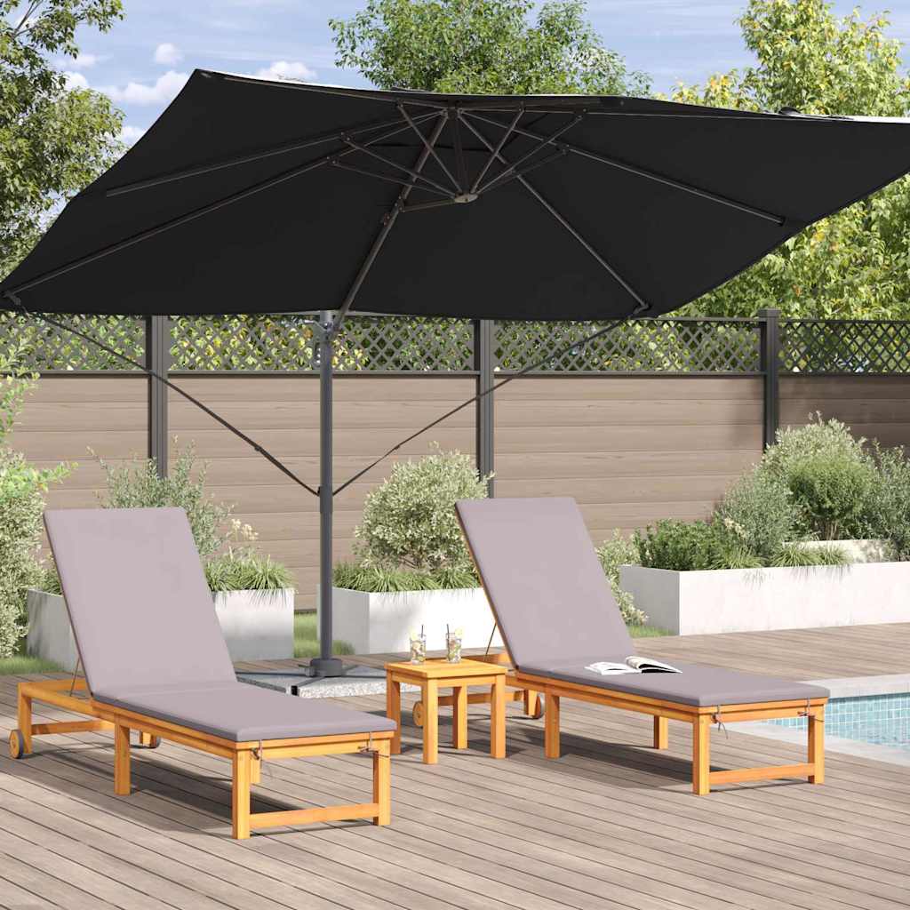 Suncobran Crna 351 x 250 x 260 cm Poliester i aluminij