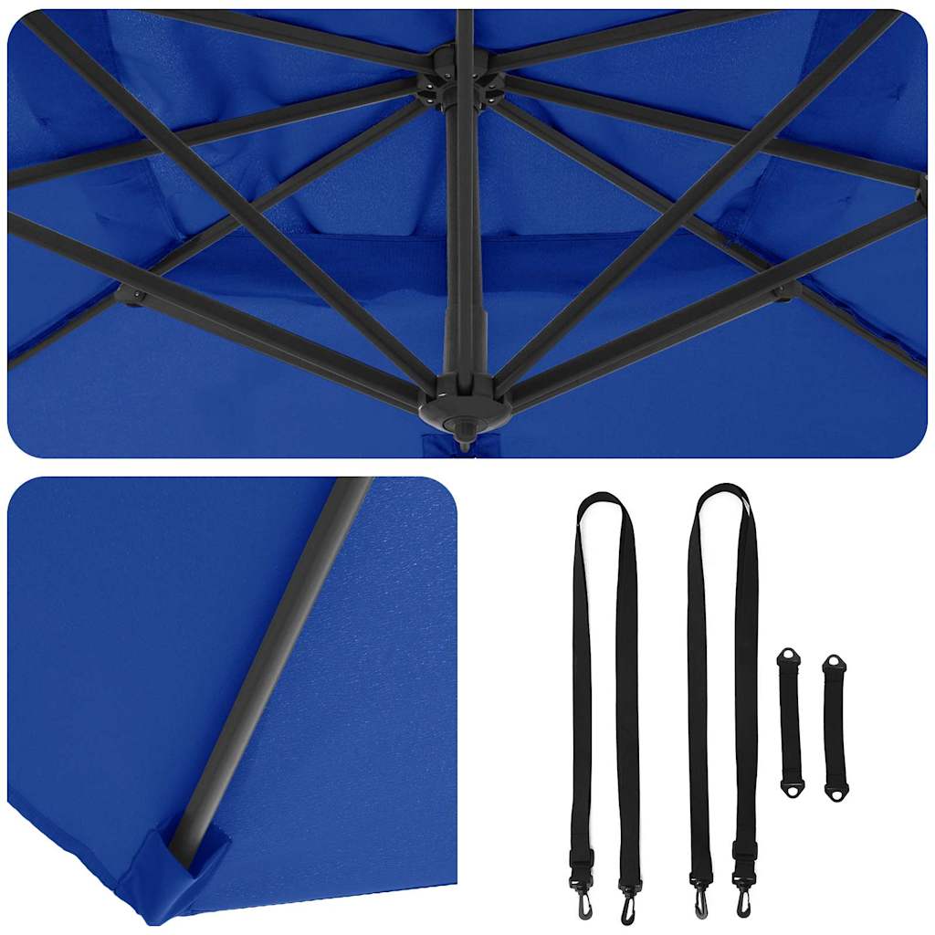 Suncobran Azurnoplava 351 x 250 x 260 cm Poliester i aluminij