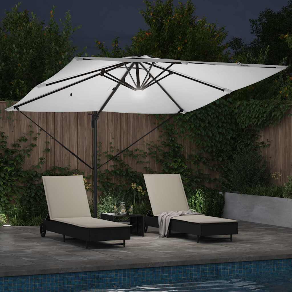 Roma Suncobran Bež 286 x 284 x 270 cm Aluminij i poliester