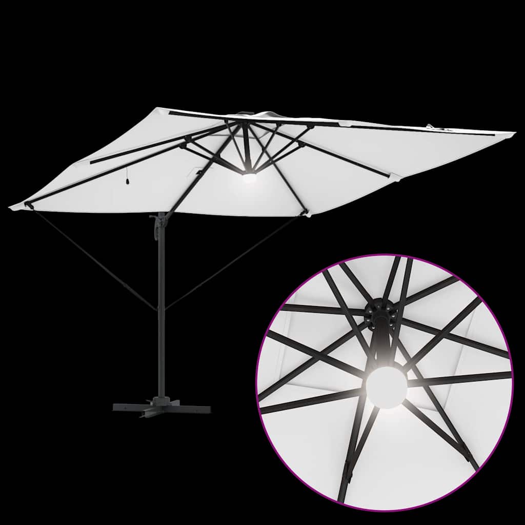 Roma Suncobran Bež 286 x 284 x 270 cm Aluminij i poliester