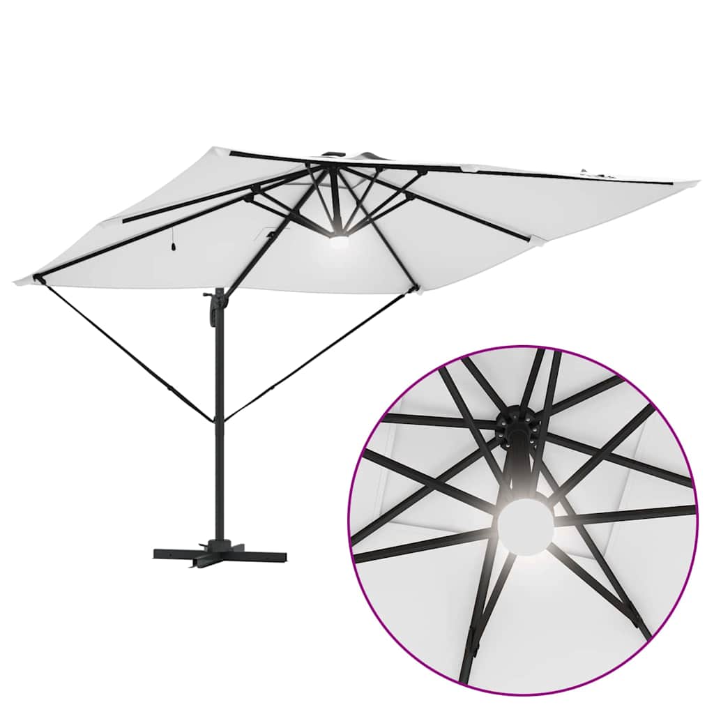 Roma Suncobran Bež 286 x 284 x 270 cm Aluminij i poliester