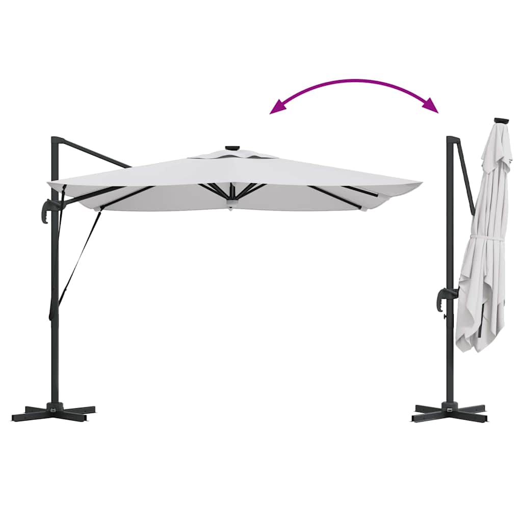 Roma Suncobran Bež 286 x 284 x 270 cm Aluminij i poliester