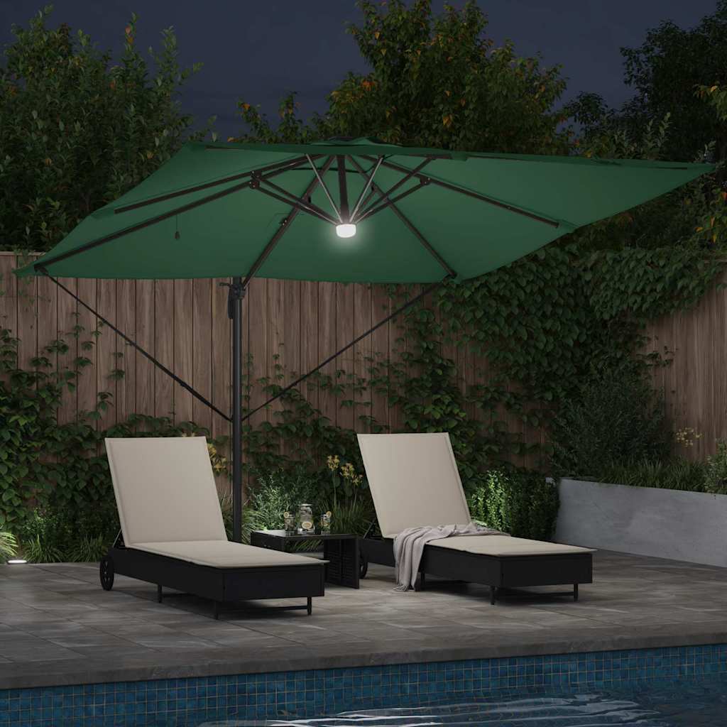 Roma Suncobran Zelena 286 x 284 x 270 cm Aluminij i poliester