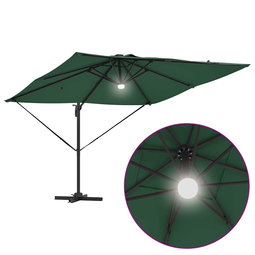 Roma Suncobran Zelena 286 x 284 x 270 cm Aluminij i poliester