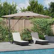 Roma Suncobran S LED lampica Sivo-smeđa 286 x 284 x 270 cm