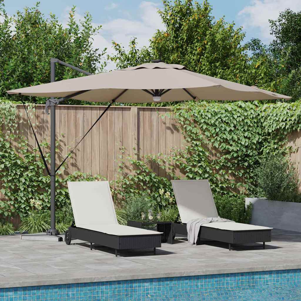 Roma Suncobran S LED lampica Sivo-smeđa 286 x 284 x 270 cm