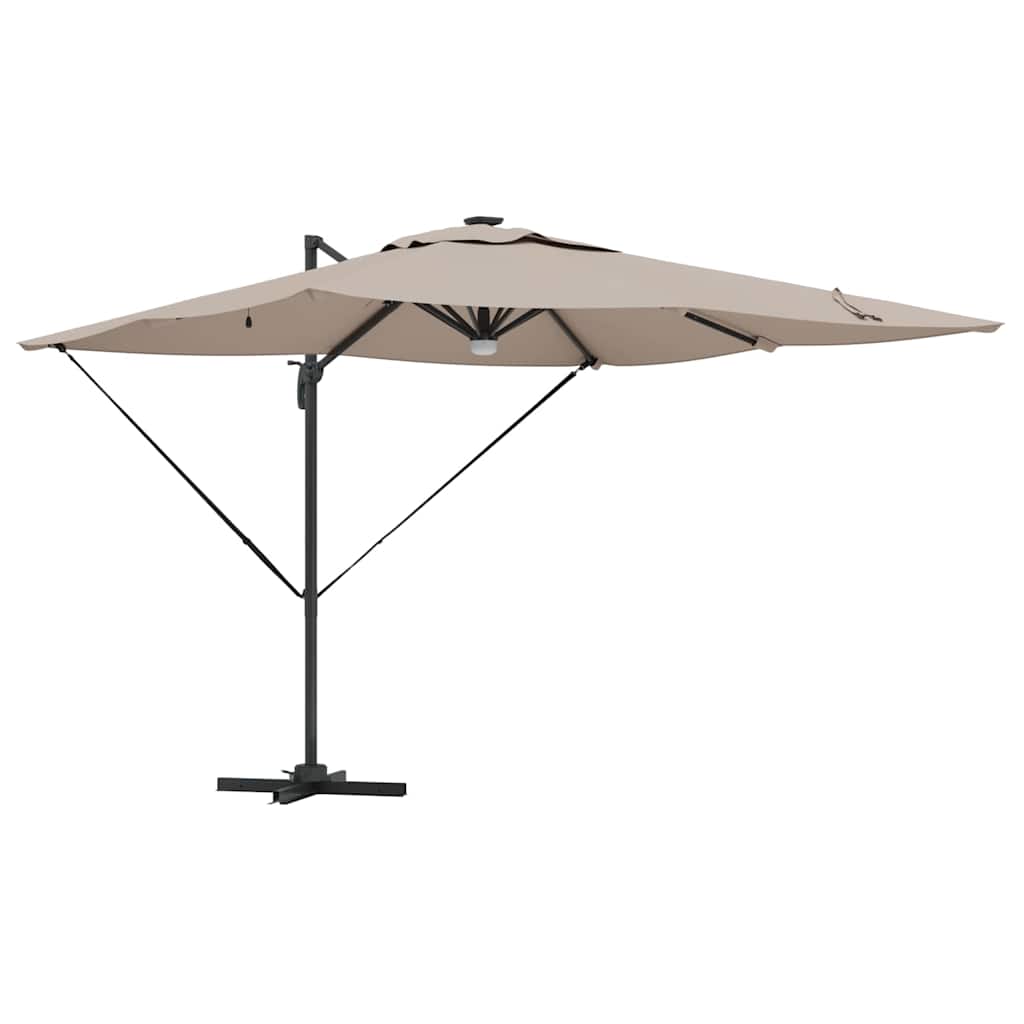 Roma Suncobran S LED lampica Sivo-smeđa 286 x 284 x 270 cm