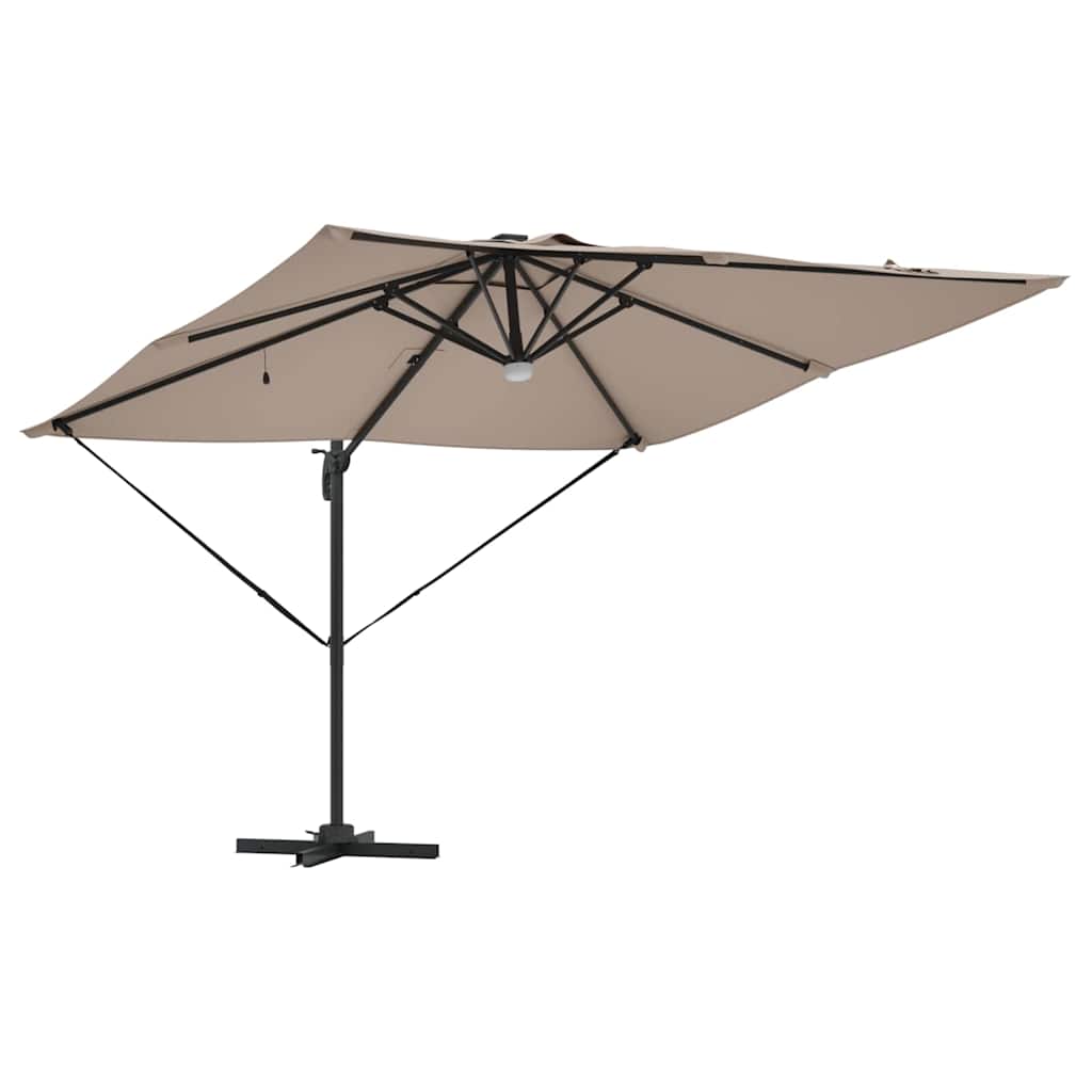 Roma Suncobran S LED lampica Sivo-smeđa 286 x 284 x 270 cm
