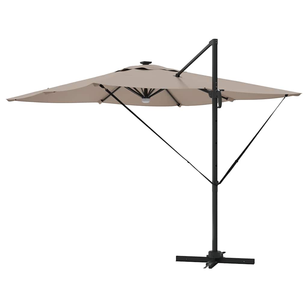 Roma Suncobran S LED lampica Sivo-smeđa 286 x 284 x 270 cm