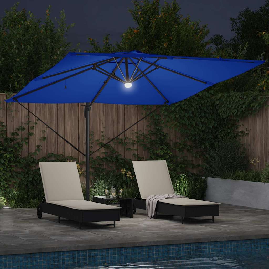 Roma Suncobran Plava 286 x 284 x 270 cm Aluminij i poliester