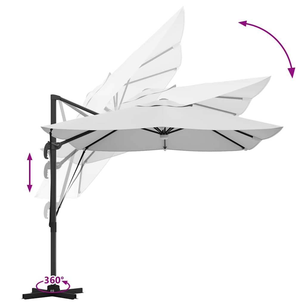 Suncobran Pijesak 351 x 250 x 253 cm Poliester i aluminij