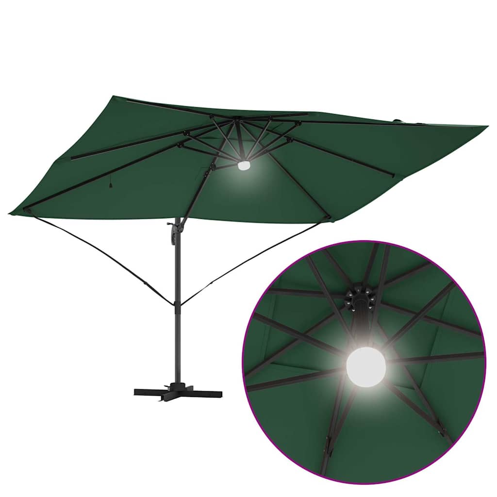 Suncobran Zelena 351 x 250 x 253 cm Poliester i aluminij