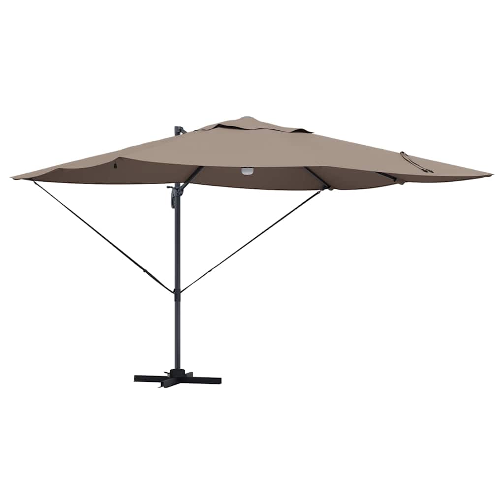 Suncobran Sivo-smeđa 351 x 250 x 253 cm Poliester i aluminij