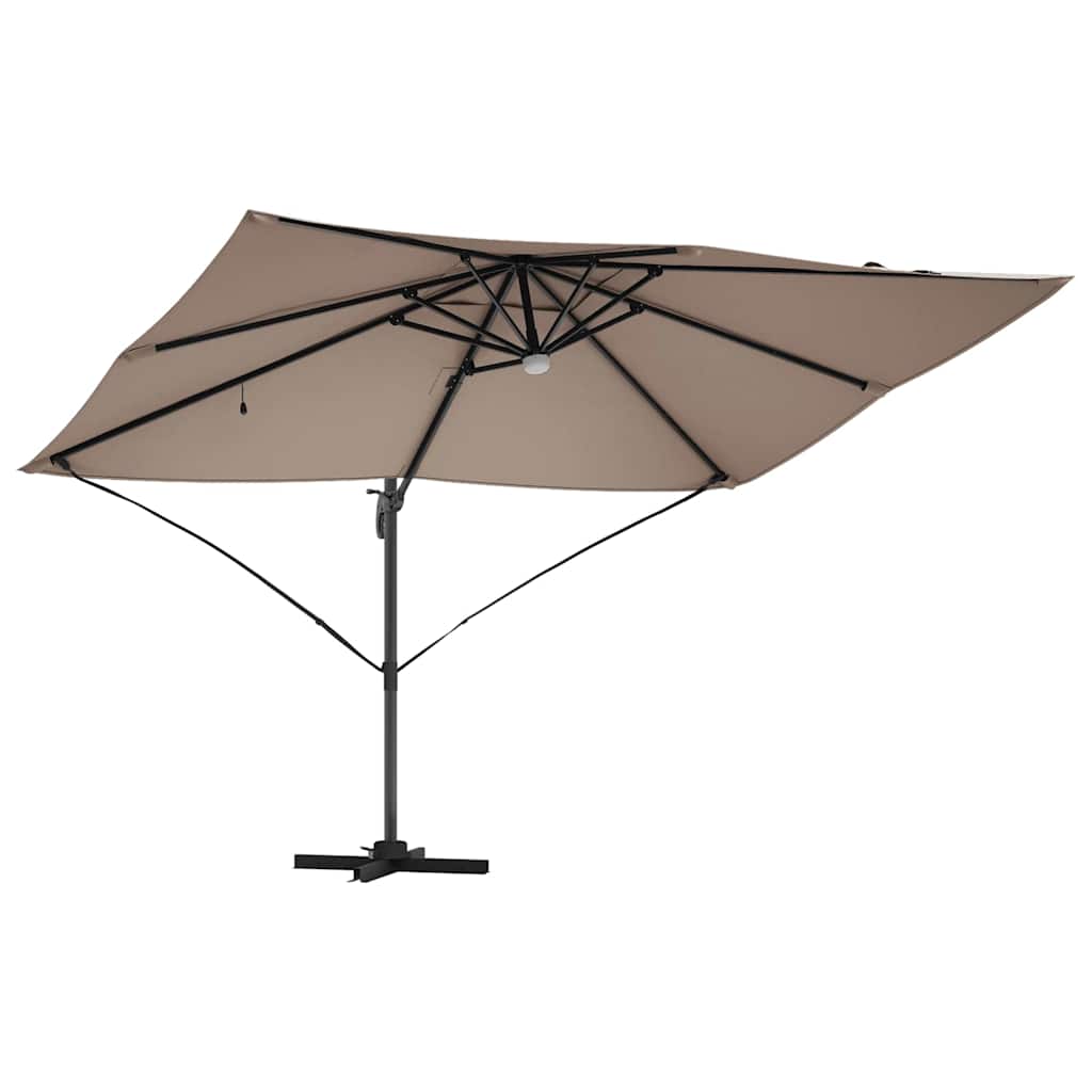 Suncobran Sivo-smeđa 351 x 250 x 253 cm Poliester i aluminij