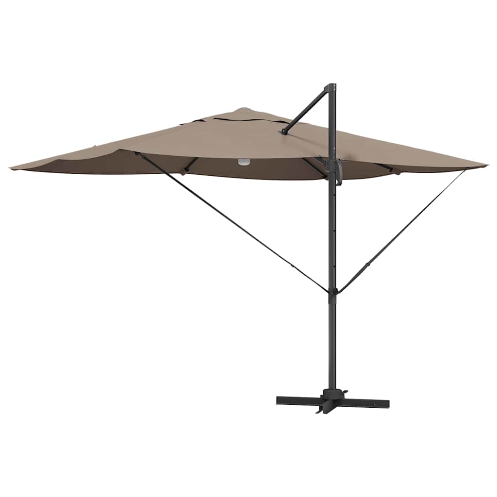 Suncobran Sivo-smeđa 351 x 250 x 253 cm Poliester i aluminij