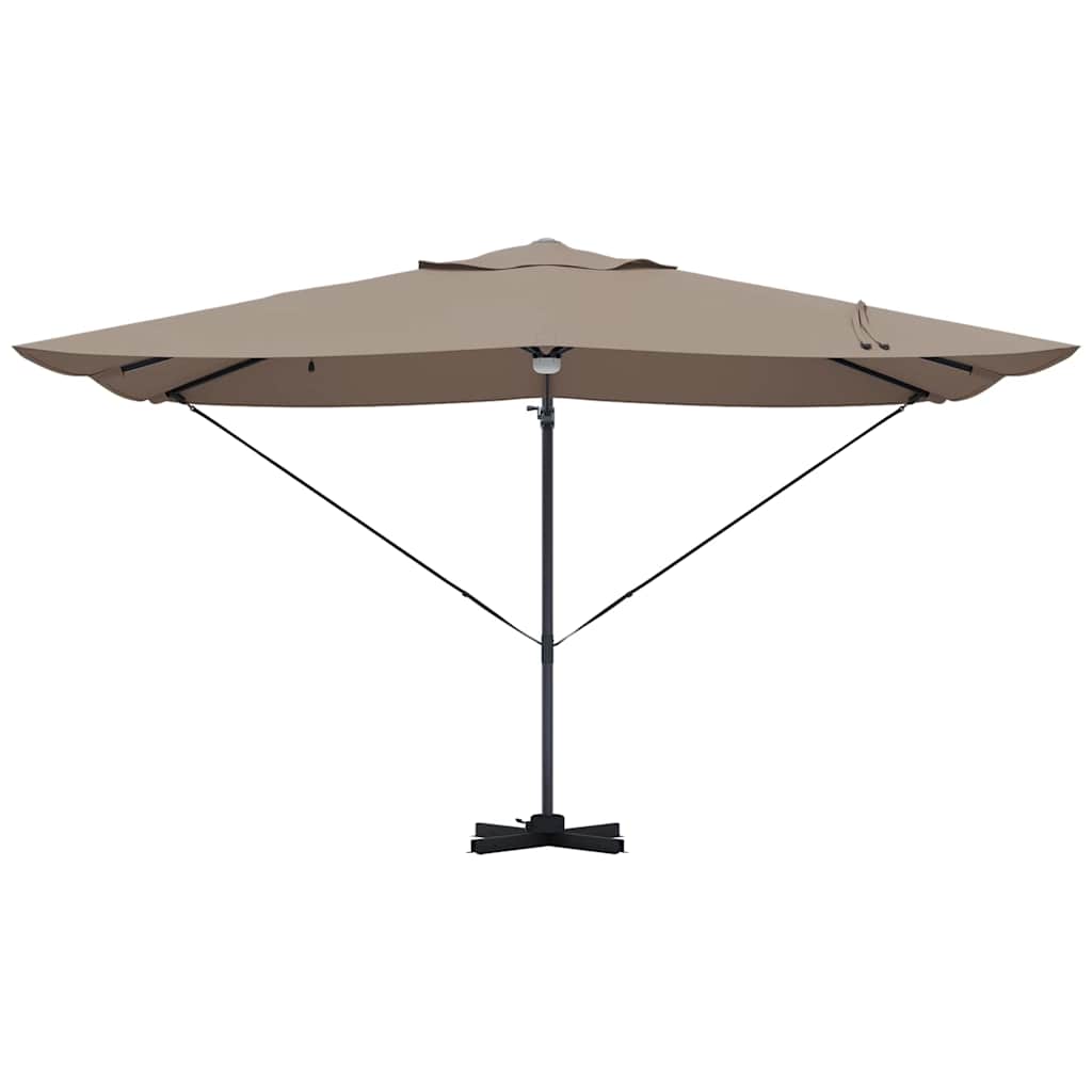 Suncobran Sivo-smeđa 351 x 250 x 253 cm Poliester i aluminij