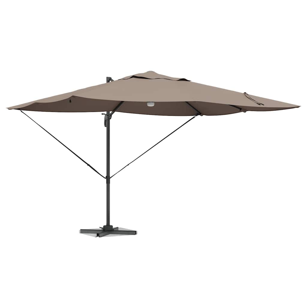 Suncobran Sivo-smeđa 351 x 250 x 253 cm Poliester i aluminij