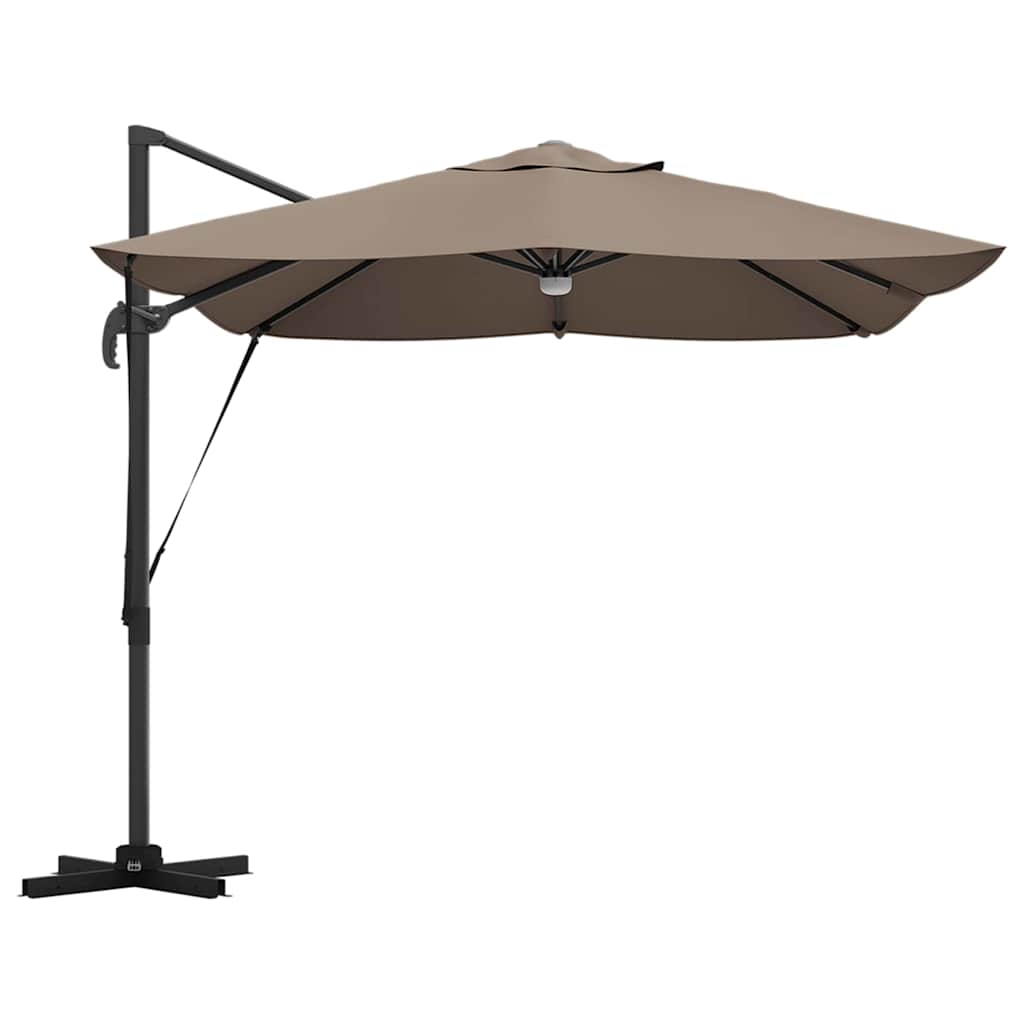 Suncobran Sivo-smeđa 351 x 250 x 253 cm Poliester i aluminij