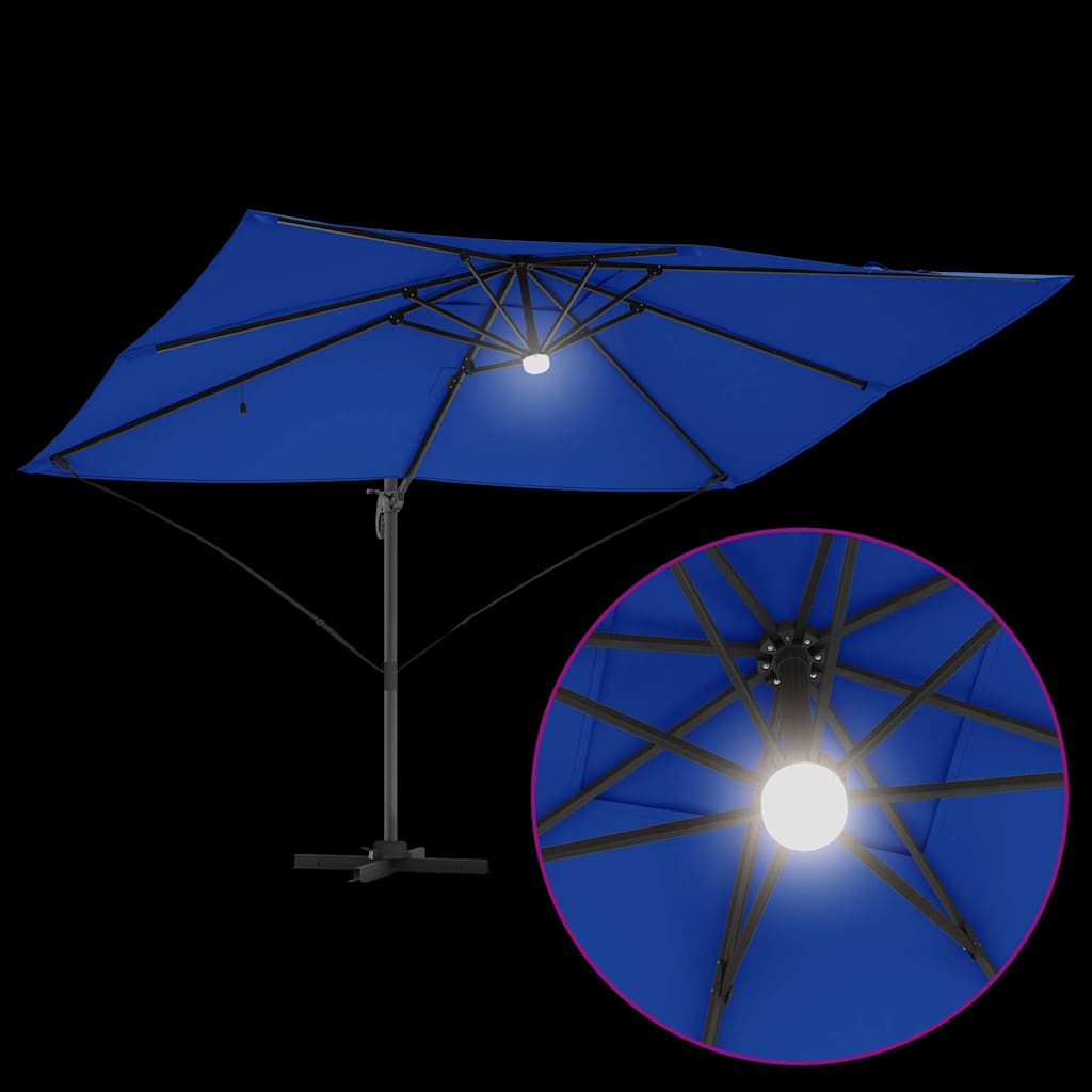 Suncobran Azurnoplava 351 x 250 x 253 cm Poliester i aluminij