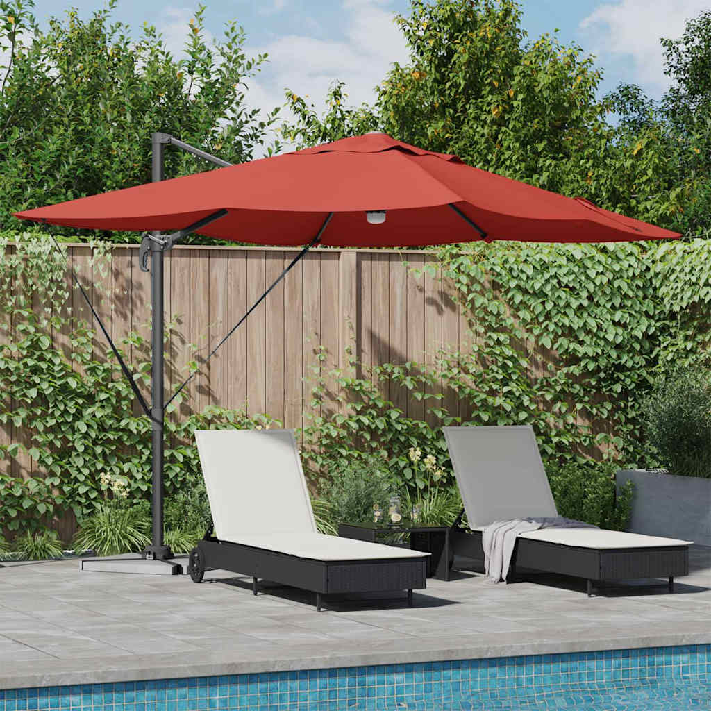 Suncobran Terakota 351 x 250 x 253 cm Poliester i aluminij