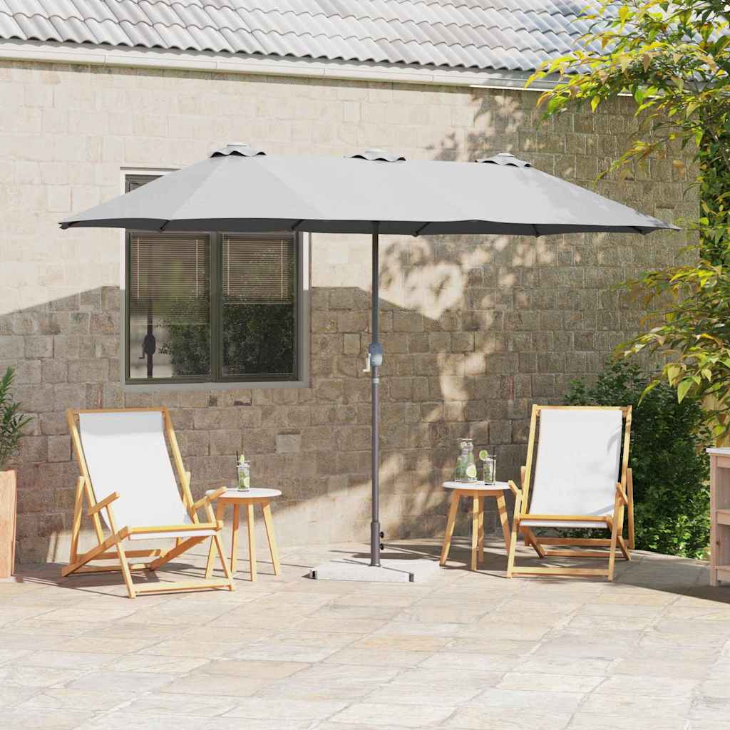 Vrtni suncobran Pijesak 370 x 197 x 239 cm Poliester i aluminij