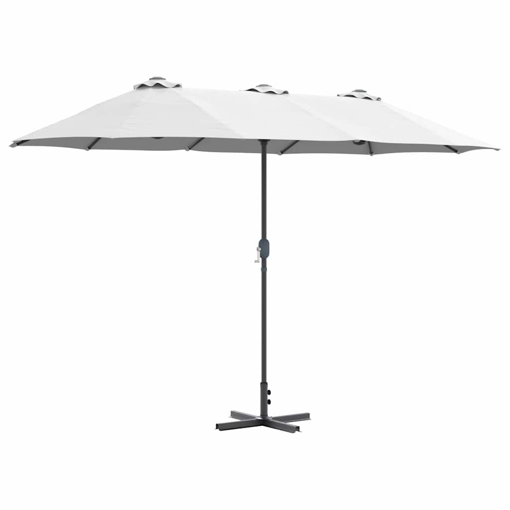Vrtni suncobran Pijesak 370 x 197 x 239 cm Poliester i aluminij