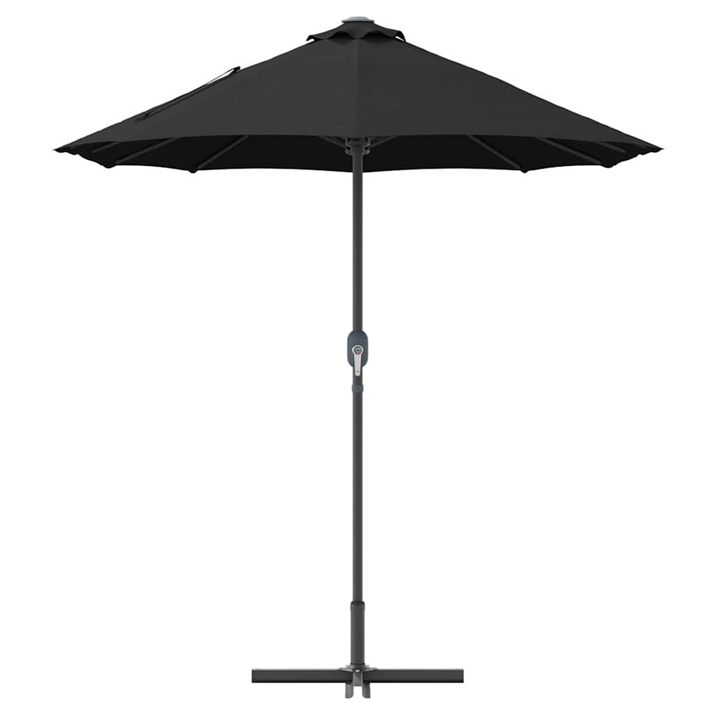 Vrtni suncobran Crna 370 x 197 x 239 cm Poliester i aluminij
