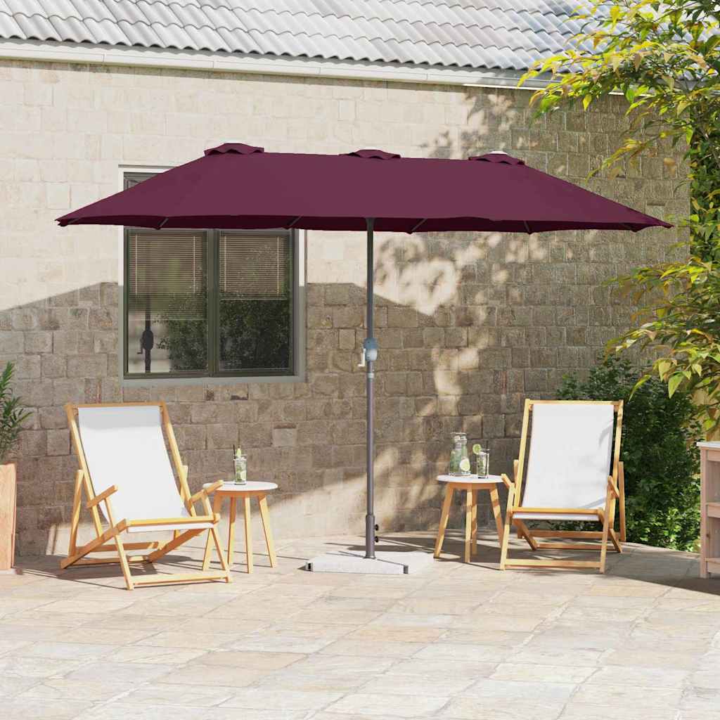 Vrtni suncobran Bordeaux Crvena 370 x 197 x 239 cm