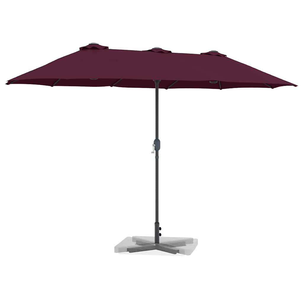 Vrtni suncobran Bordeaux Crvena 370 x 197 x 239 cm