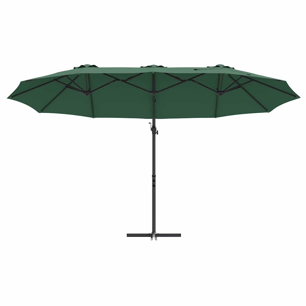Suncobran Zelena 372 x 198 x 243 cm Poliester i aluminij